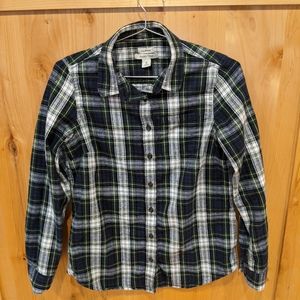 L.L. Bean Scotch Plaid Flannel Shirt
